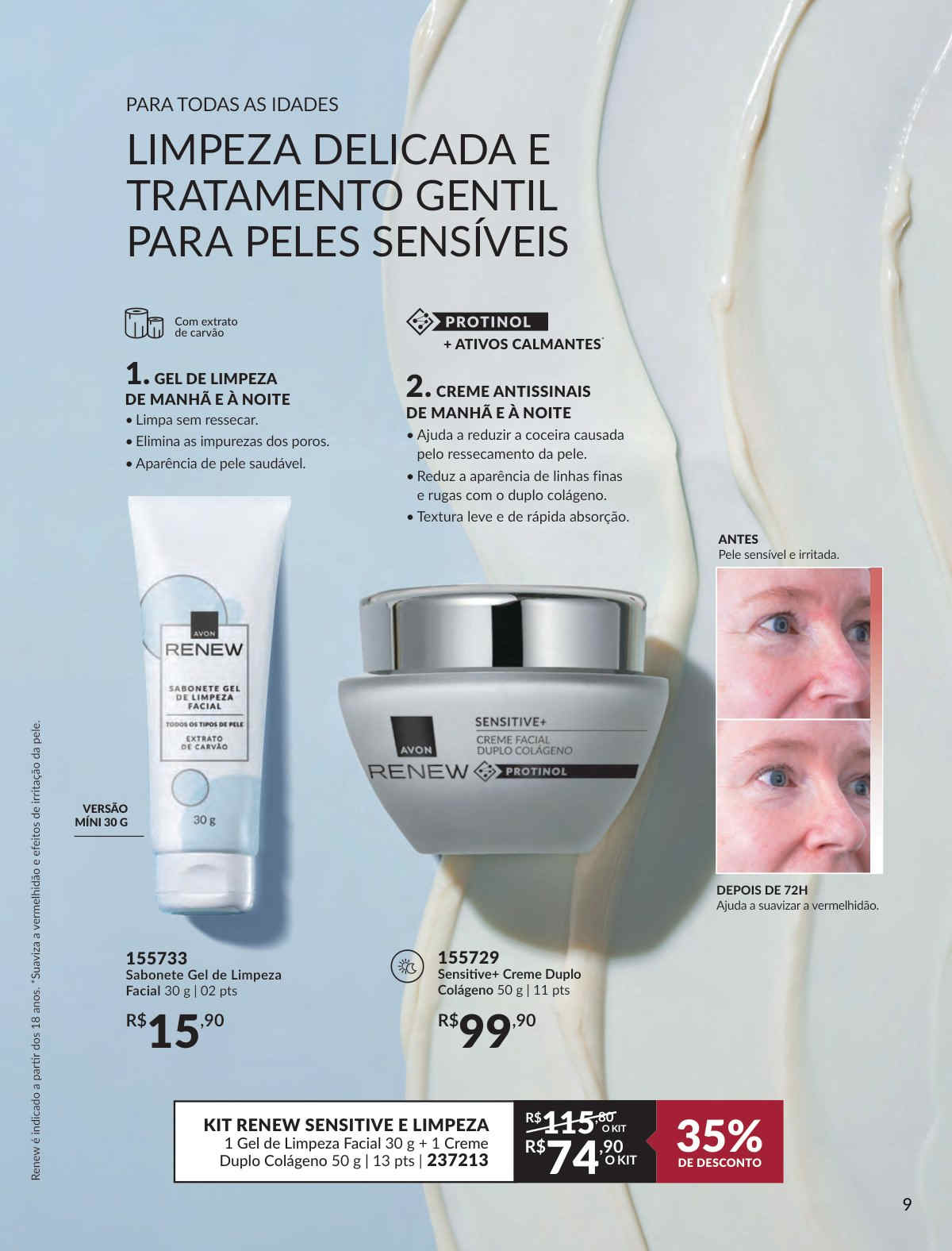 avon campaign 01 2026 Sabonete Gel de Limpeza Facial RENEW
